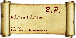 Róza Péter névjegykártya